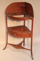 A late 18thC corner washstand