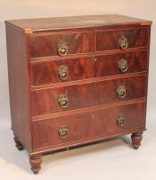 A 19thC mahogany and oak chest