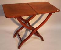 A 19thC mahogany campaign or coaching table