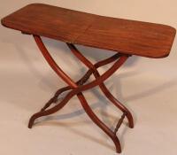 A 19thC mahogany campaign or coaching table