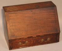 A 19thC oak portable writing desk