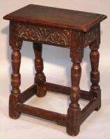 An 18thC oak joint stool