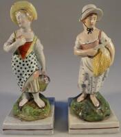 Two 19thC Staffordshire pearlware figures