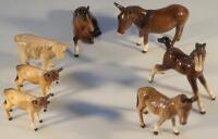 Seven Beswick figures