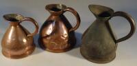 Three 19thC copper measures