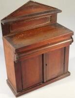 A Victorian apprentice piece mahogany chiffonier