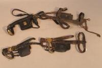 Four horse bridles