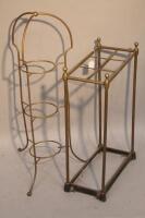 A late 19thC early 20thC brass stick stand