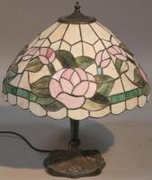 A reproduction Tiffany style table lamp