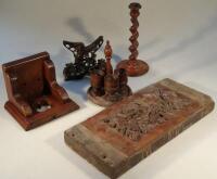 Various items of treen