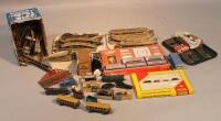 A quantity of Hornby 00 gauge locomotive accessories and track together with assorted 0 gauge model