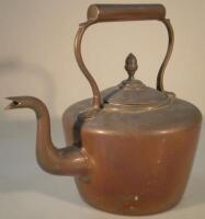 A 19thC copper kettle