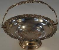 A 19thC Sheffield plated cake basket