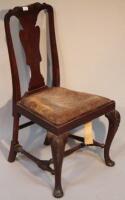 A Queen Anne style dining chair