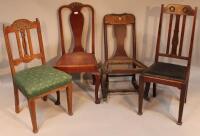 An early 20thC Queen Anne style dining chair