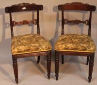 A pair of early 19thC rosewood dining chairs.