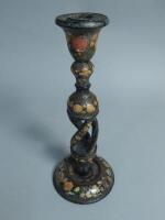 A early 20thC Damascus type candlestick