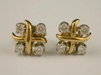 A pair of 18ct gold abstract earrings