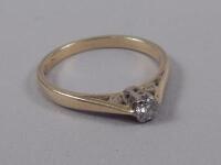 An 18ct gold diamond solitaire ring