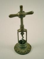 A Victorian cast steel and iron corkscrew