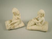 Two similar Victorian alabaster figures