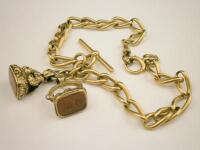 An 18ct gold watch chain