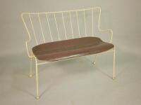 A 1950's Ernest Race small painted steel framed Antelope sofa