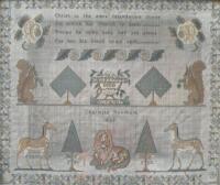 An early 19thC sampler by a Charlotte Needham