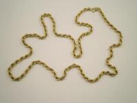 A 9ct gold rope twist chain