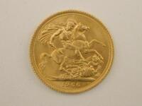 A gold sovereign