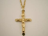 A 9ct gold chain and pendant (import marks)