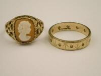 Two 9ct gold dress rings