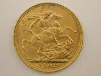 A gold sovereign