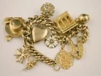 A 9ct gold charm bracelet