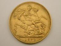 A gold sovereign