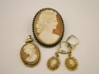 Cameo set jewellery