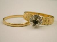 Two 18ct gold rings