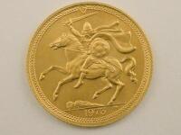 A gold sovereign