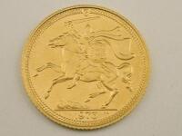 A half gold sovereign