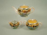 A Newport Pottery chintz small tea set