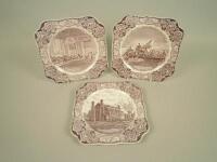 A set of three Crown Ducal plates