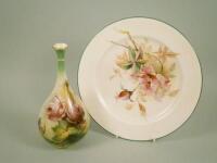 Two items of hand painted Royal Worcester