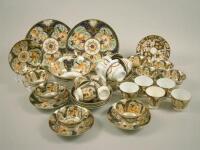 An early 19thC English porcelain part tea and coffee service