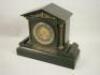 A French black marble and brass mantel clock