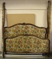 A French style oak show frame double bed
