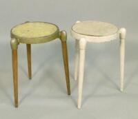 Two similar 1950s Gerald Summers designed occasional tables/stools