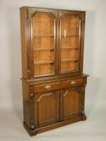 A Victorian walnut bookcase