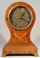 An Edwardian balloon case bracket clock