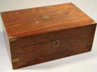 A 19thC mahogany cased writing slope