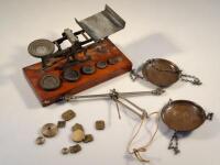 A set of steel balances by W & T Avery